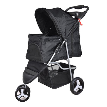 PaWz Pet Stroller 3 Wheels Dog Cat Cage Puppy Pushchair Travel Walk Carrier Pram PaWz